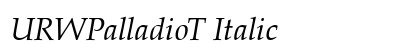 URWPalladioT Italic Preview