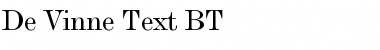 DeVinne Txt BT Regular Font