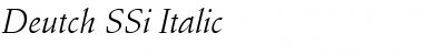 Deutch SSi Italic Font