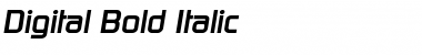 Digital Bold Italic Font