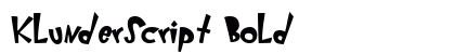 KlunderScript Bold preview