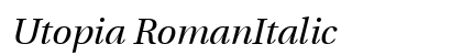 Utopia RomanItalic Preview
