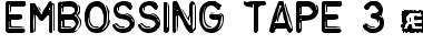 Download Embossing Tape 3 (BRK) Font Download Embossing Tape 3 (BRK) Font
