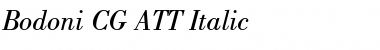 Bodoni CG ATT Italic Font