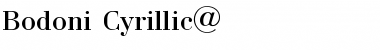 Bodoni Cyrillic@ Font