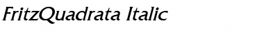 FritzQuadrata Italic Font