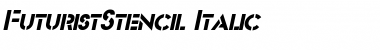 FuturistStencil Italic Font