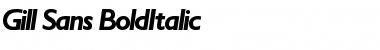 Download Gill_Sans-BoldItalic Font