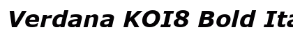 Verdana KOI8 Bold Italic Preview