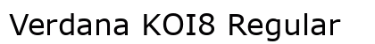 Verdana KOI8 Regular Preview