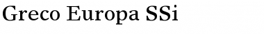 Greco Europa SSi Regular Font