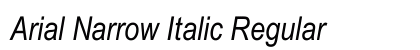 Arial Narrow Italic Regular preview