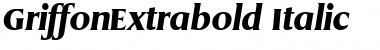 GriffonExtrabold Italic Font