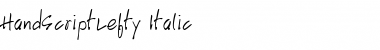 HandScriptLefty Italic Font