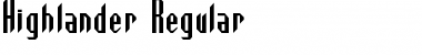 Highlander Regular Font