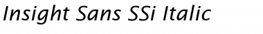 Insight Sans SSi Italic Font