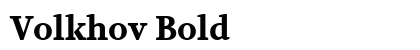 Volkhov Bold preview