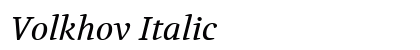 Volkhov Italic Preview