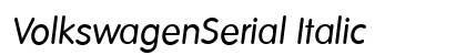 VolkswagenSerial Italic Preview