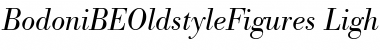 BodoniBEOldstyleFigures-Light LightItalic Font