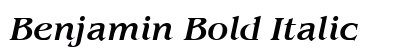 Benjamin Bold Italic Preview