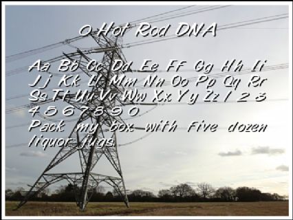 0 Hot Rod DNA Font