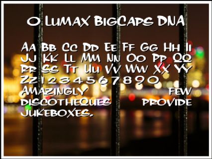 0 Lumax BigCaps DNA Font Preview