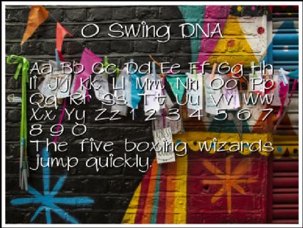 0 Swing DNA Font Preview