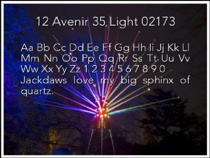 12 Avenir 35 Light 02173 Font Preview