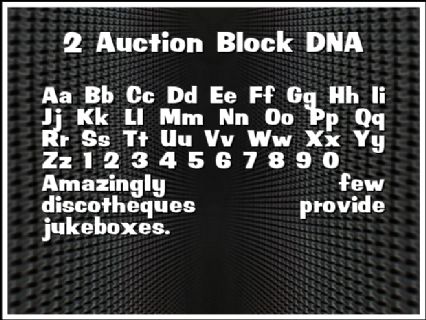 2 Auction Block DNA Font Preview