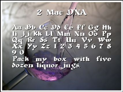 2 Mac DNA Font Preview