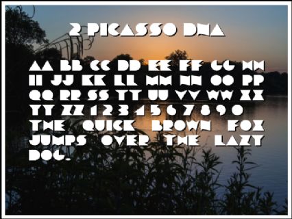 2 Picasso DNA Font Preview