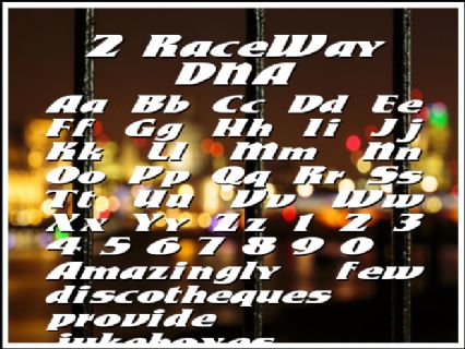 2 RaceWay DNA Font Preview