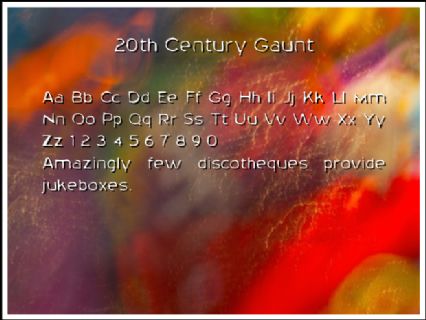 20th Century Gaunt Font Preview