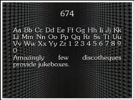 674 Font Preview