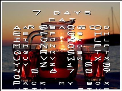 7 days fat rotated Font Preview