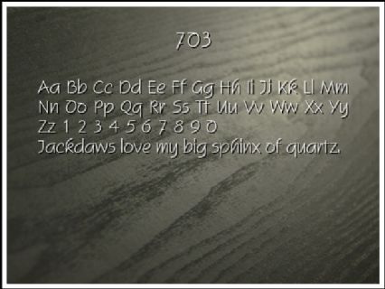 703 Font Preview
