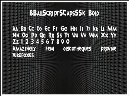 8BallScriptSCapsSSK Bold Font Preview