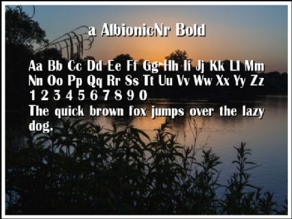 a AlbionicNr Bold Font Preview