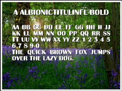 a AlbionicTitulInfl Bold Font Preview
