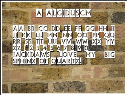 a AlgidusCm Font Preview
