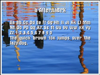 a AlternaBrk Font Preview