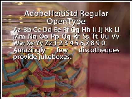 AdobeHeitiStd Regular OpenType Font Preview