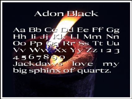 Adon Black Font Preview