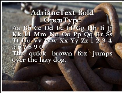 AdrianeText Bold OpenType Font Preview