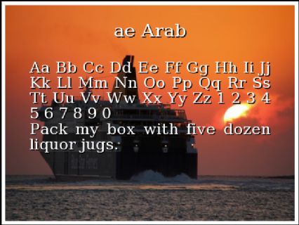 ae Arab Font Preview