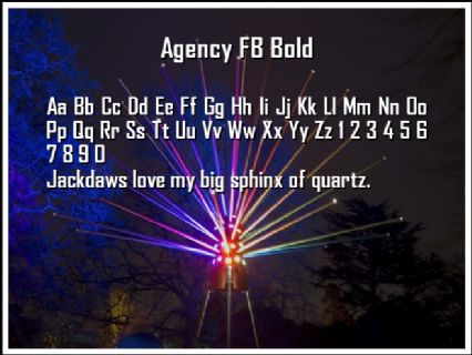Agency FB Bold Font Preview