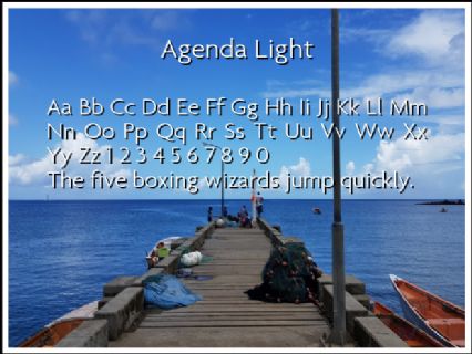 Agenda Light Font Preview