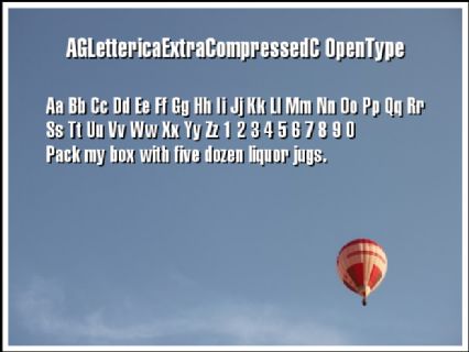 AGLettericaExtraCompressedC OpenType Font Preview