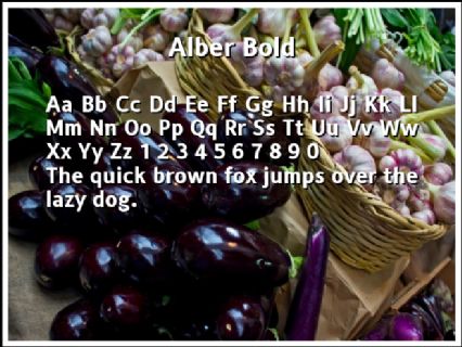 Alber Bold Font Preview